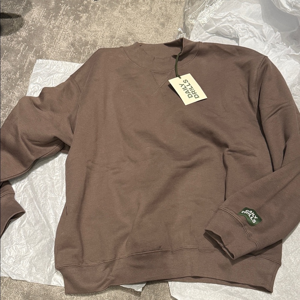 Daily Drills Brown Crewneck Sweatshirt